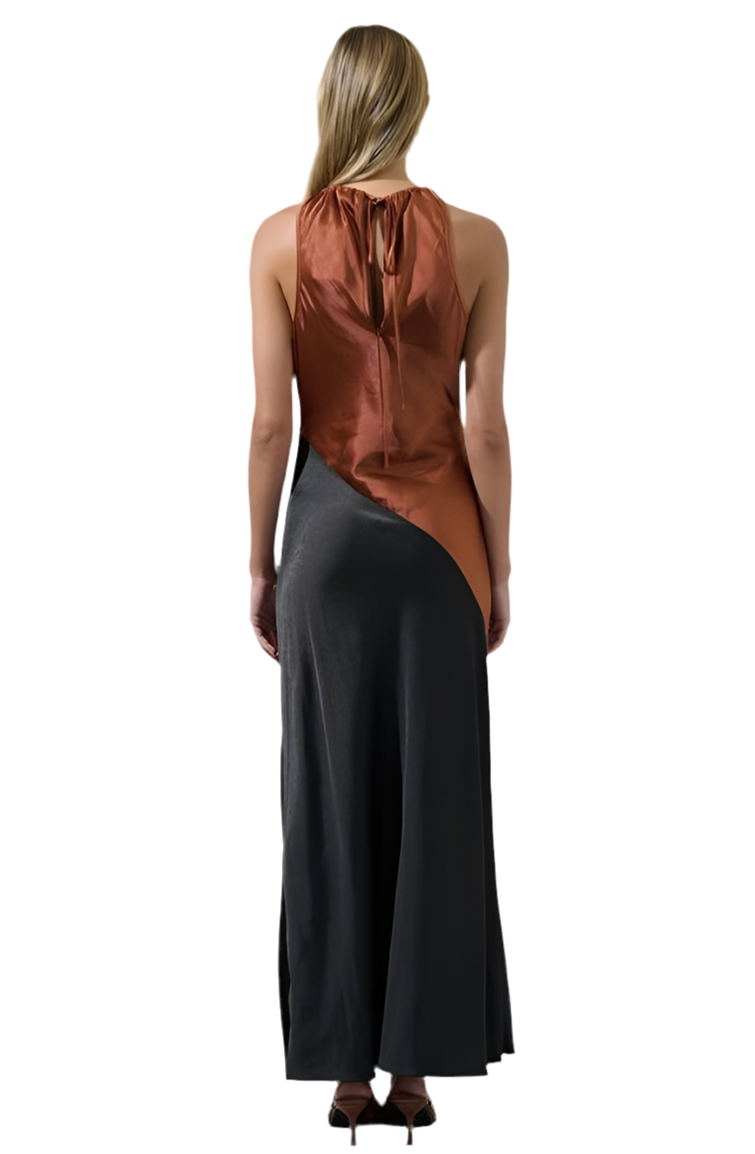 Black-Brown Kavela color Block dress Tabu Knits Boutique Black-Brown Kavela color Block dress Tabu Knits Boutique