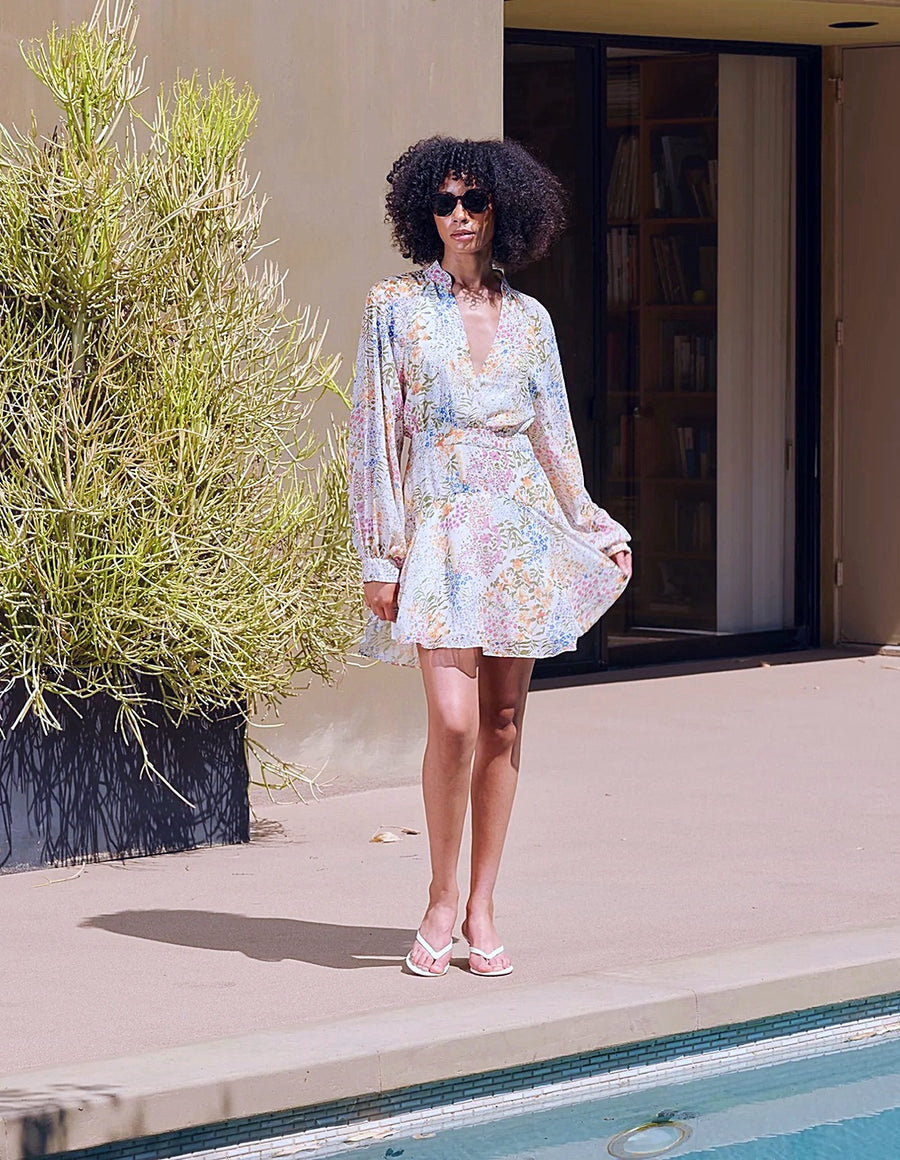 FLORAL WRAP DRESS