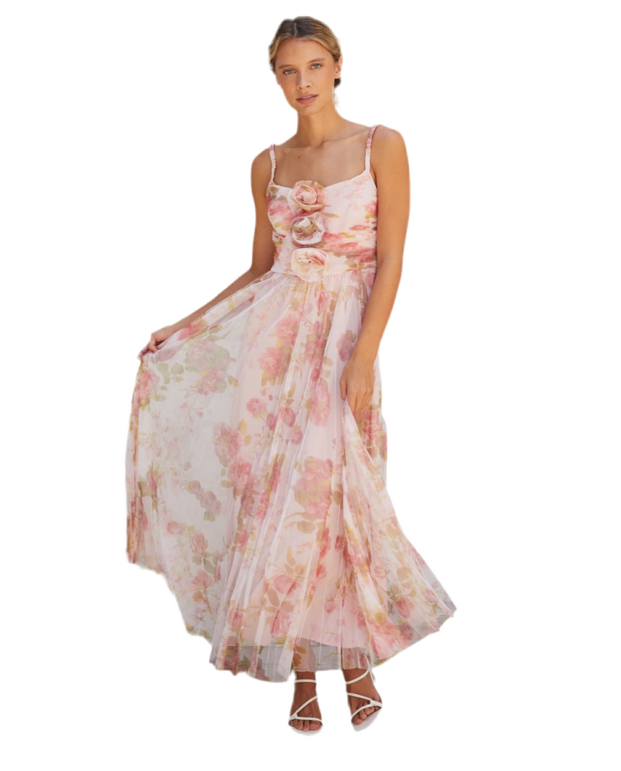 ROSINA PLEATED DRESS - BLUSH