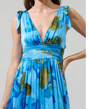 Neiva Floral Descanso Pleated Maxi Dress
