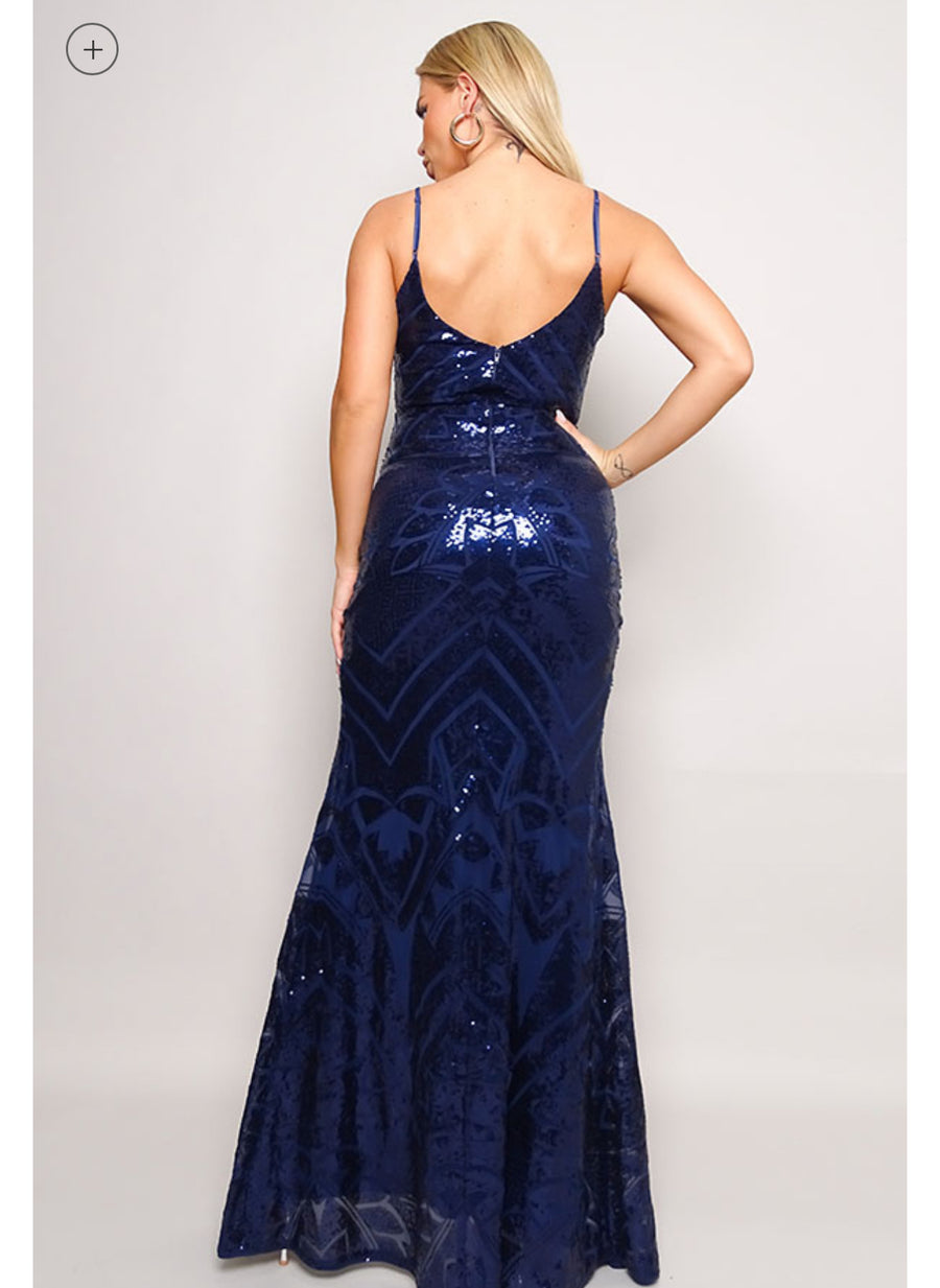 Navy-BARDOT ART DECO MAXI SEQUINS DRESS Tabu Knits Boutique Navy-BARDOT ART DECO MAXI SEQUINS DRESS Tabu Knits Boutique