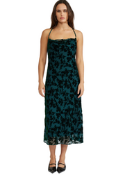 Wisteria velvet dress - Teal green