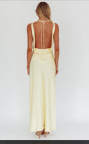 Butter Satin Maxi Dress with open back