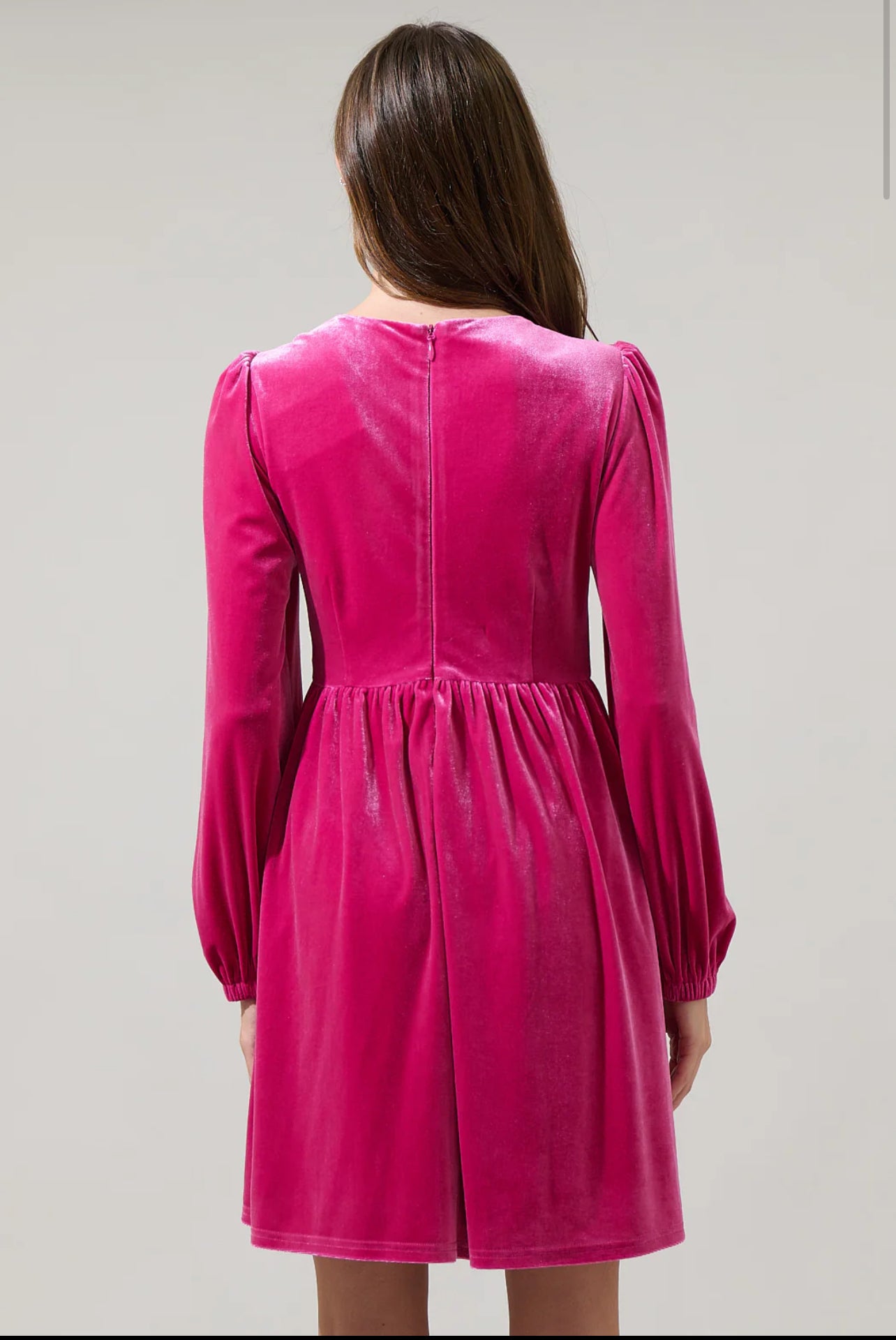 Glow Bow Velvet Dress