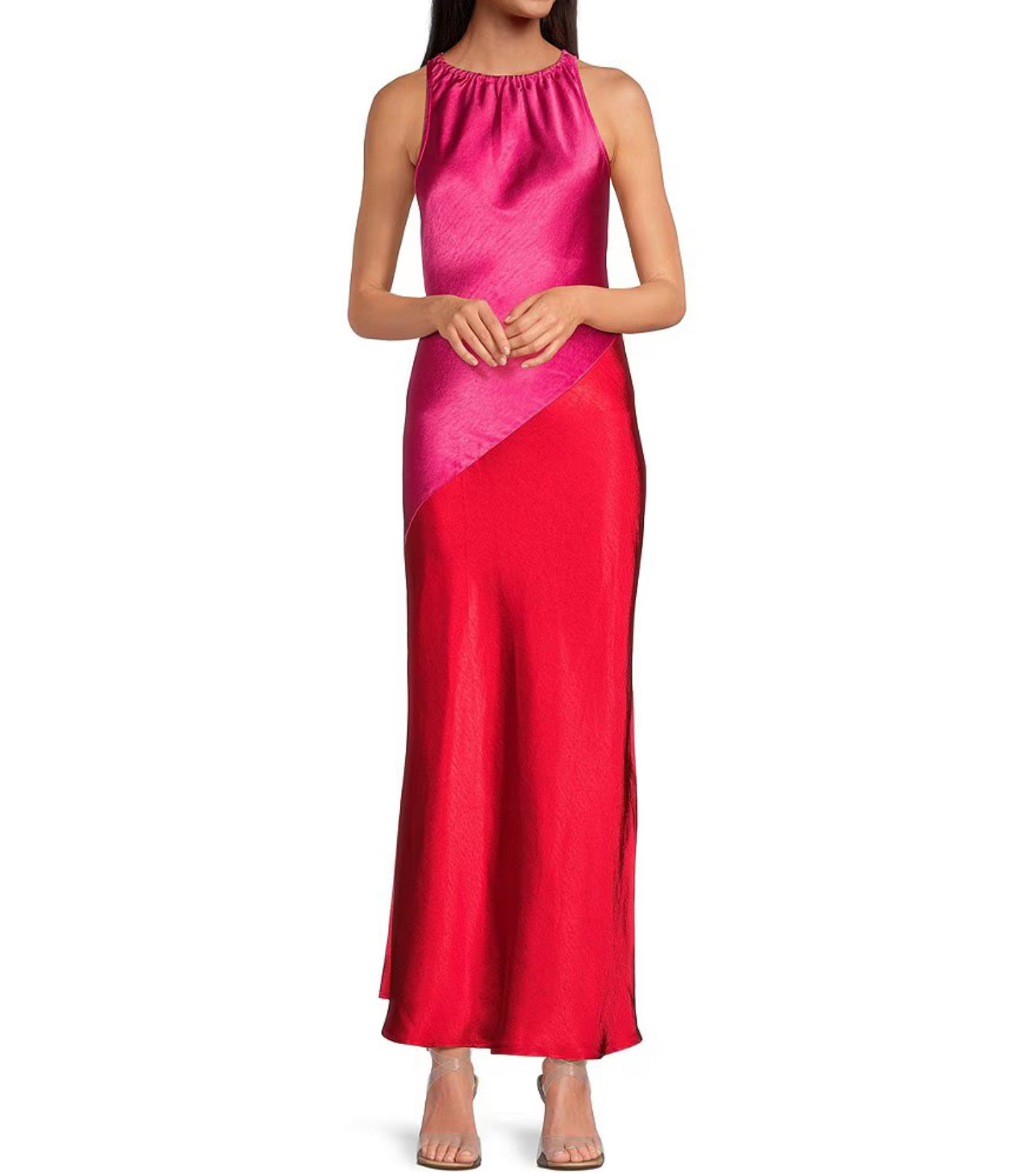 Pink Red Kavela color Block dress Tabu Knits Boutique Pink Red Kavela color Block dress Tabu Knits Boutique
