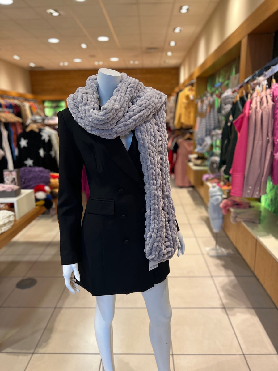 Light Grey Tabu Knits Scarf